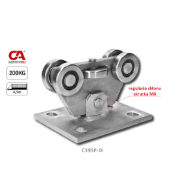 Vozík PICCOLO (67x67mm) pre brány do 200 kg, AISI 304 Vozík PICCOLO (67x67mm) pre brány do 200 kg, AISI 304